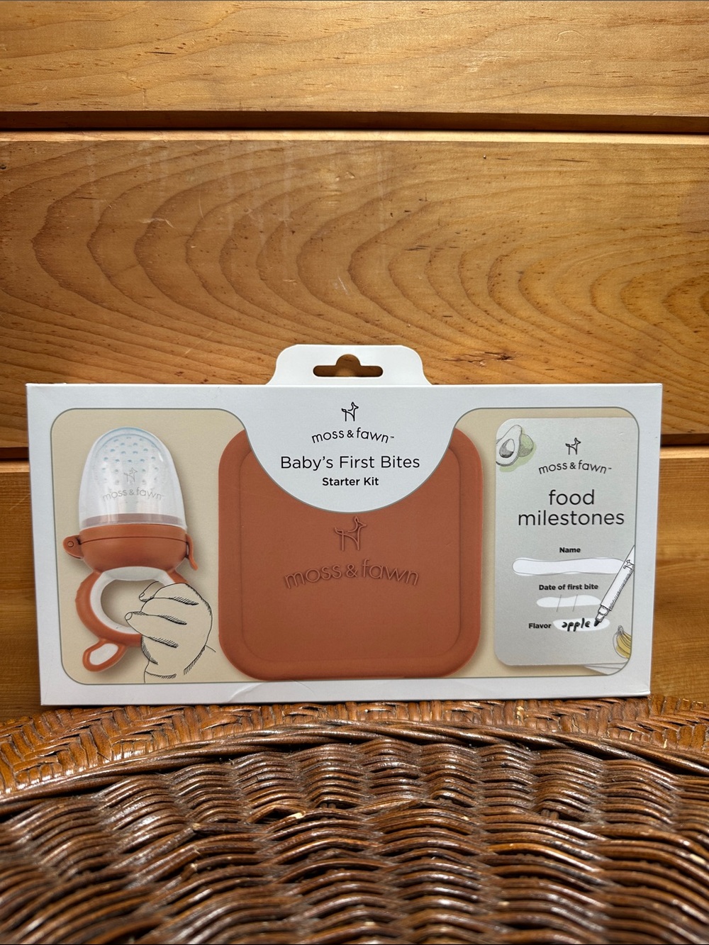 The Moss & Fawn Baby First Bites Bundle Starter Kit forage feeder Terracotta